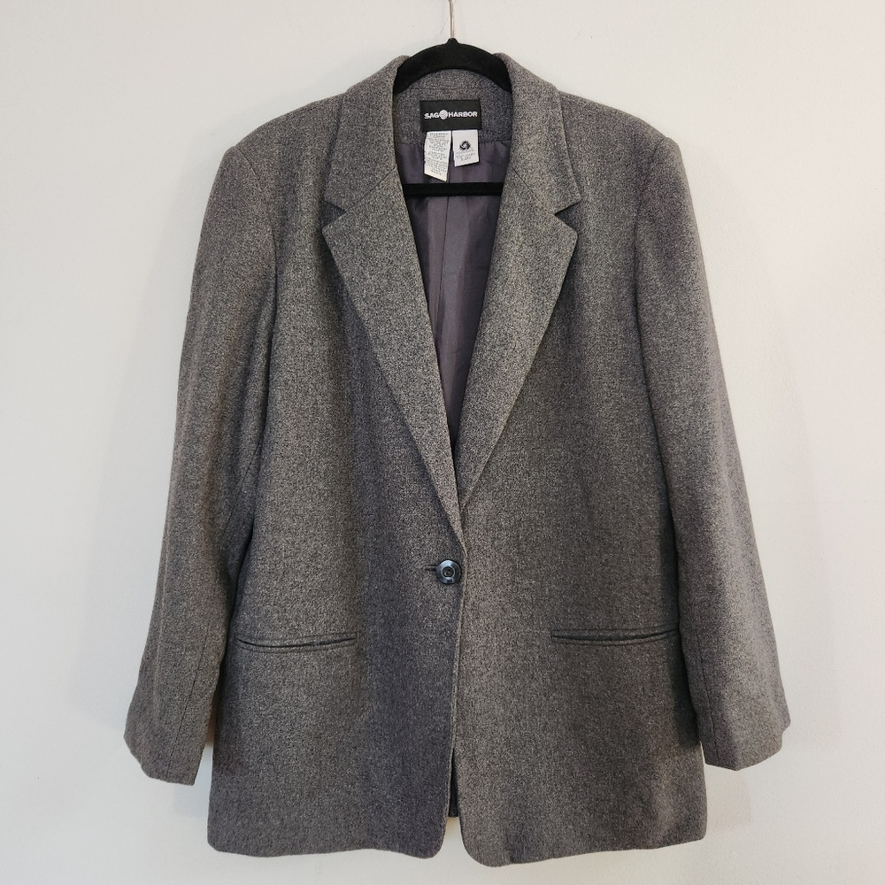 Vintage Sag Harbor Wool Rich Blend Jacket Blazer - Picture 15 of 16